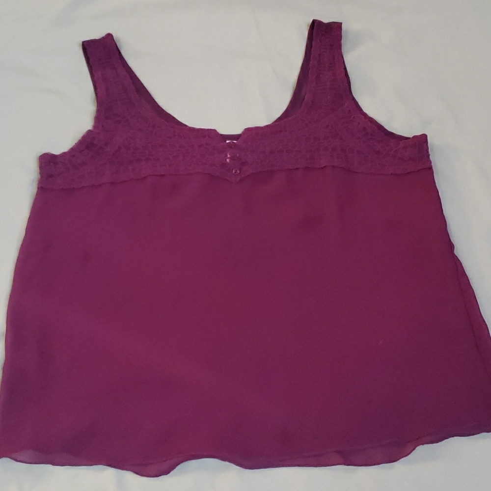 Sheer Maroon Tank